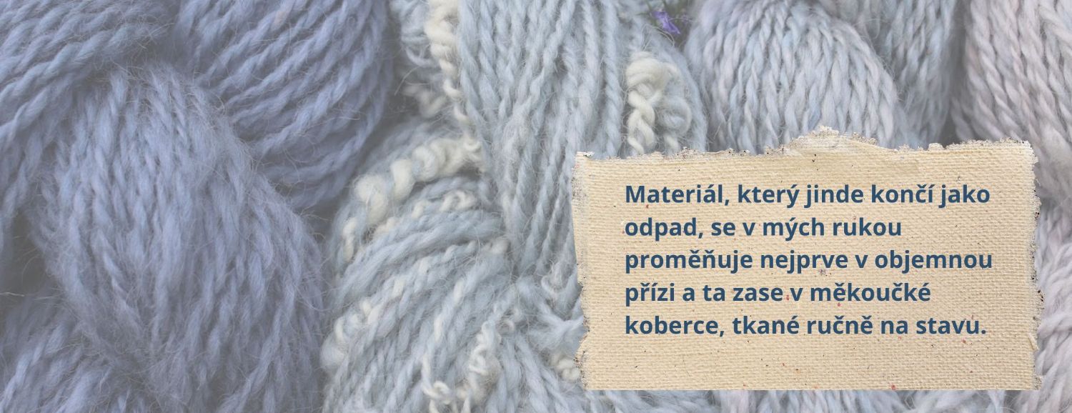 Ručně spředená příze na koberce